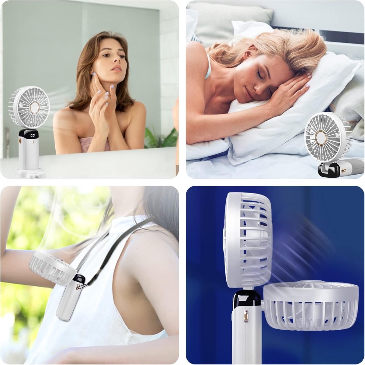 Mini USB-ventilator oplaadbaar 5 snelheden thumbnail 4