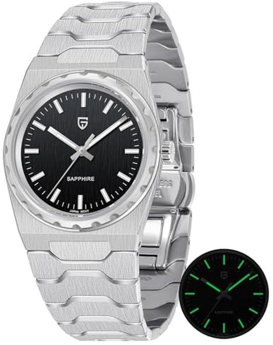 Ultra Dunne Minimalistische Heren Horloge met Saffierglas en Waterdichtheid tot 100M