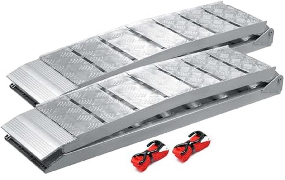 Aluminium laadrampe 2x 228 cm - 1360 kg - opvouwbaar voor motoren en voertuigen