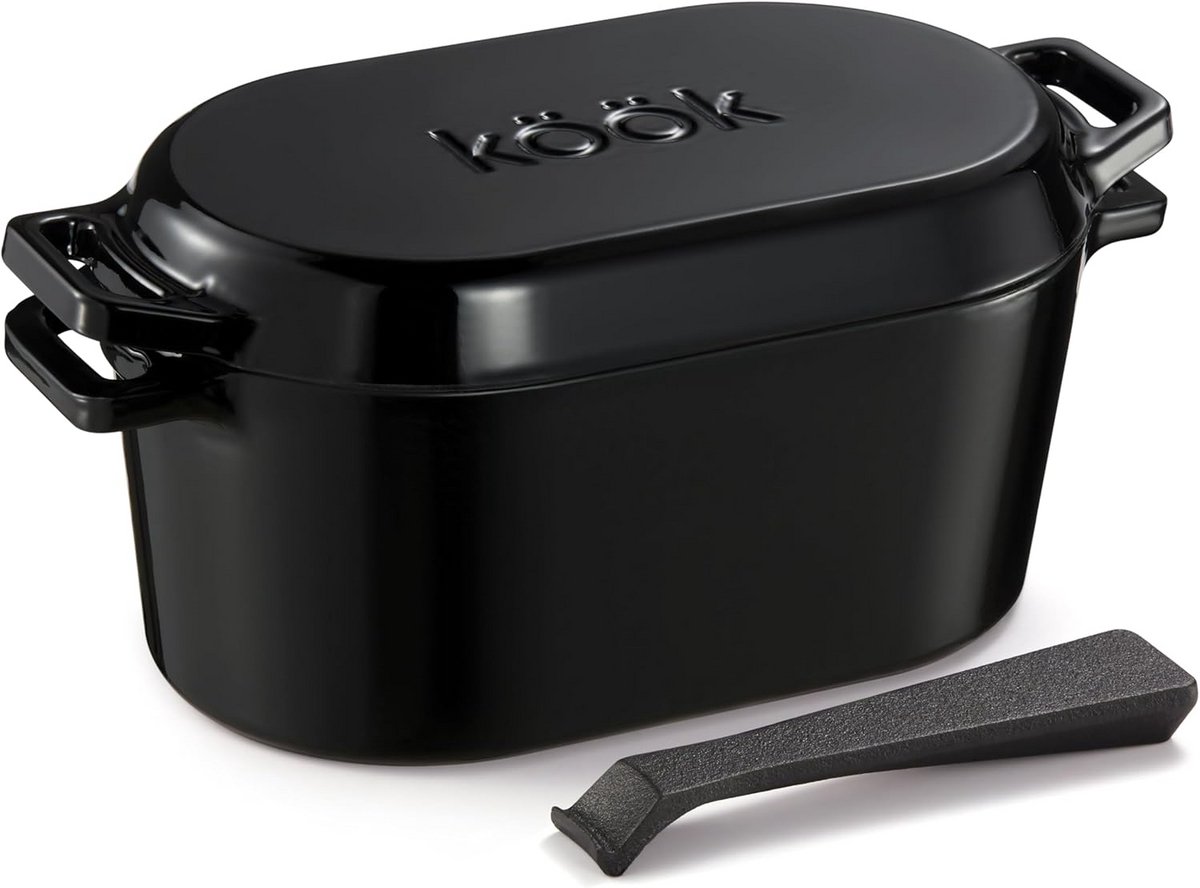 Gietijzeren Dutch Oven met Deksel voor Zuurdesembrood en Stoofpotten - Ovenbestendig