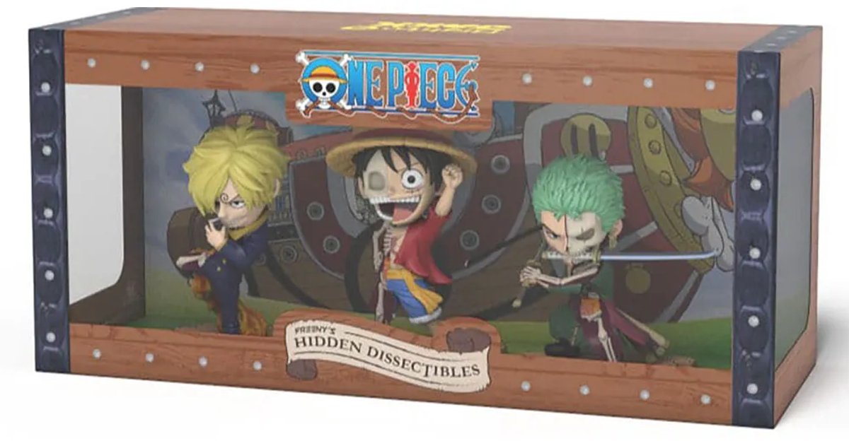 Mighty Jaxx One Piece Freeny's Hidden Dissectables Vinyl Figure Luffy, Zoro and Sanji 10 cm Beeld