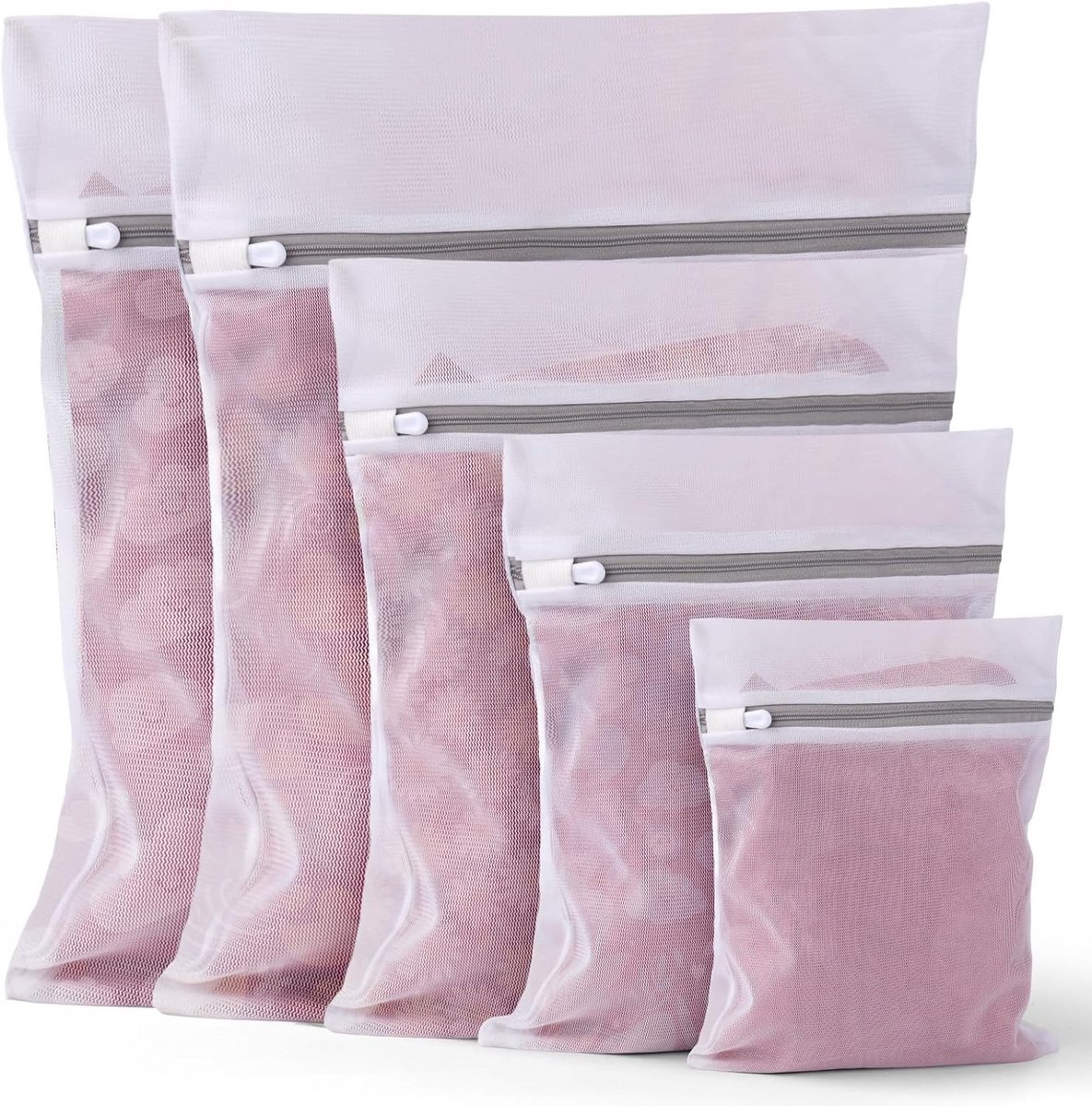 Set van 5 Fijne Waszakken voor delicate kleding, wasmachine en droger