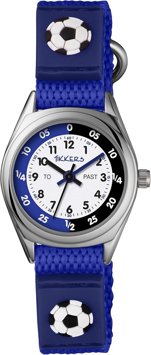 Kinderhorloge Analoge Kwarts met Blauwe Stof en Canvas Band