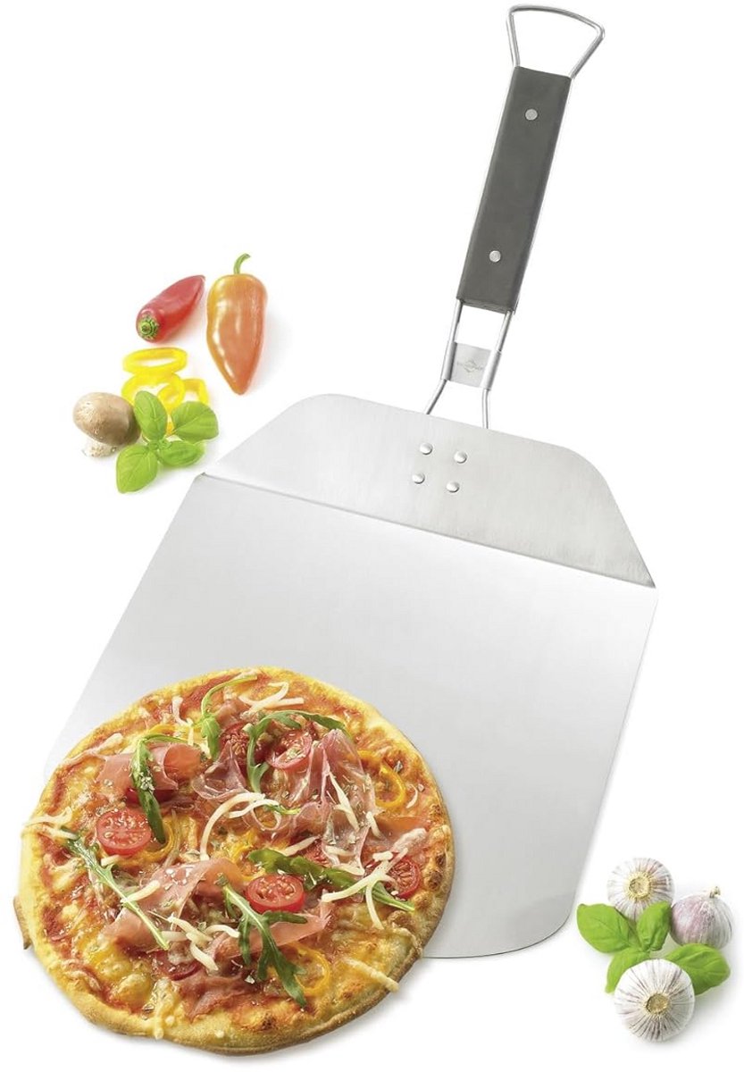 RVS Pizzaschep met Inklapbare Handgreep voor Oven en BBQ