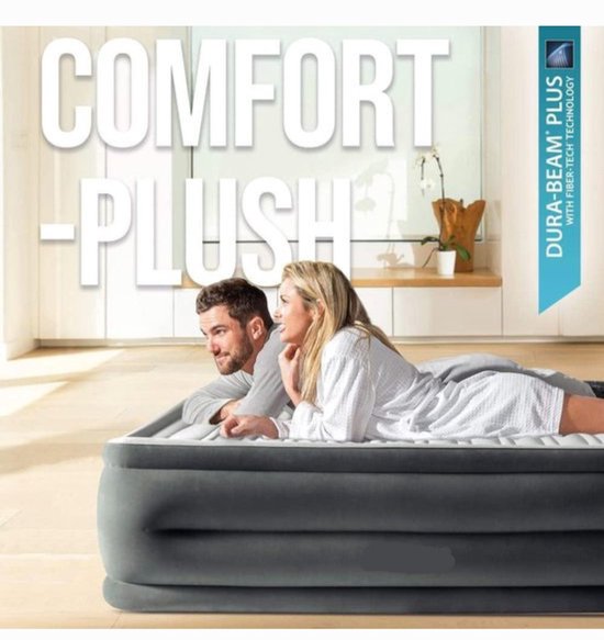 Comfort Plush Luchtbed voor 2 Personen met Ingebouwde Pomp - 152cm x 203cm x 33cm van Intex — afbeelding 4