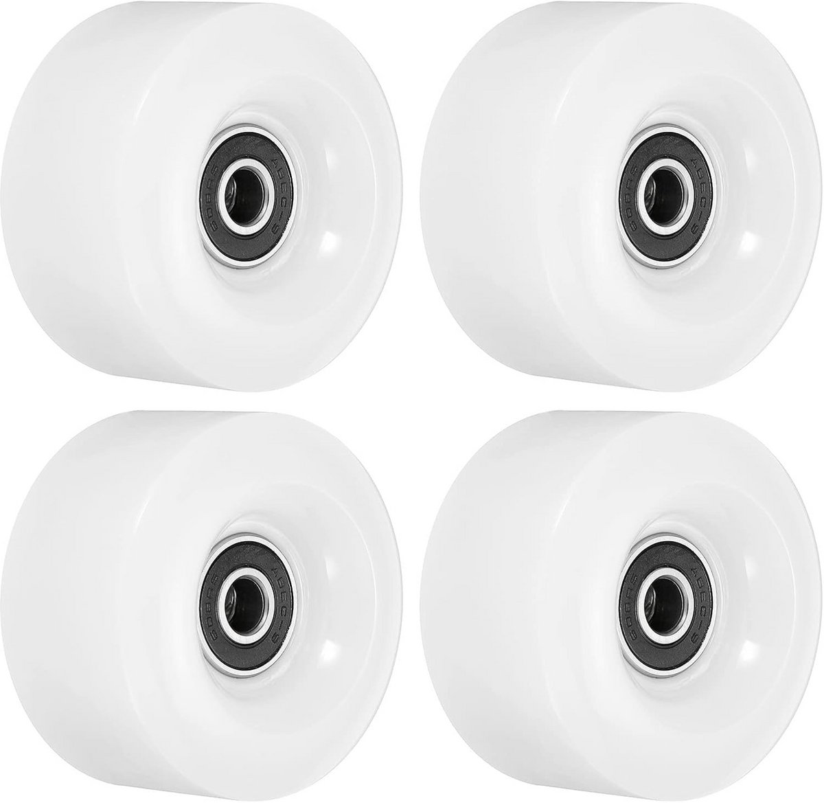 4x Vervangingswielen voor Rolschaatsen met Lagers, 58mm 82A Quad Skate Onderdelen