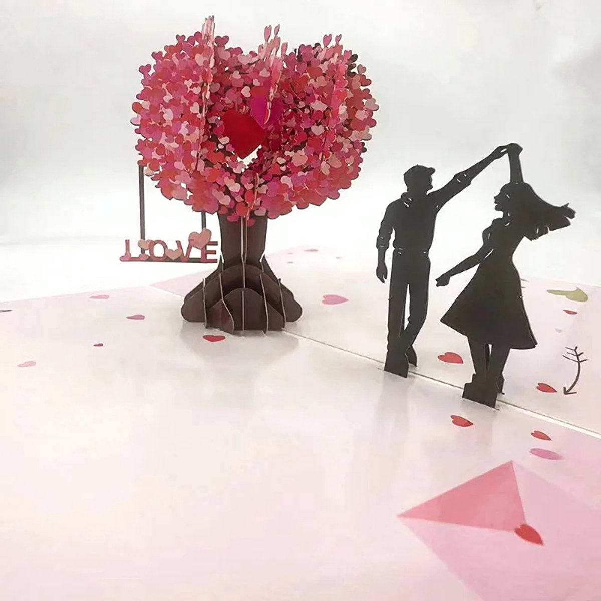 Frangipani Plumeria Tempelboom Met Roze Bloesem Pop-up Kaart