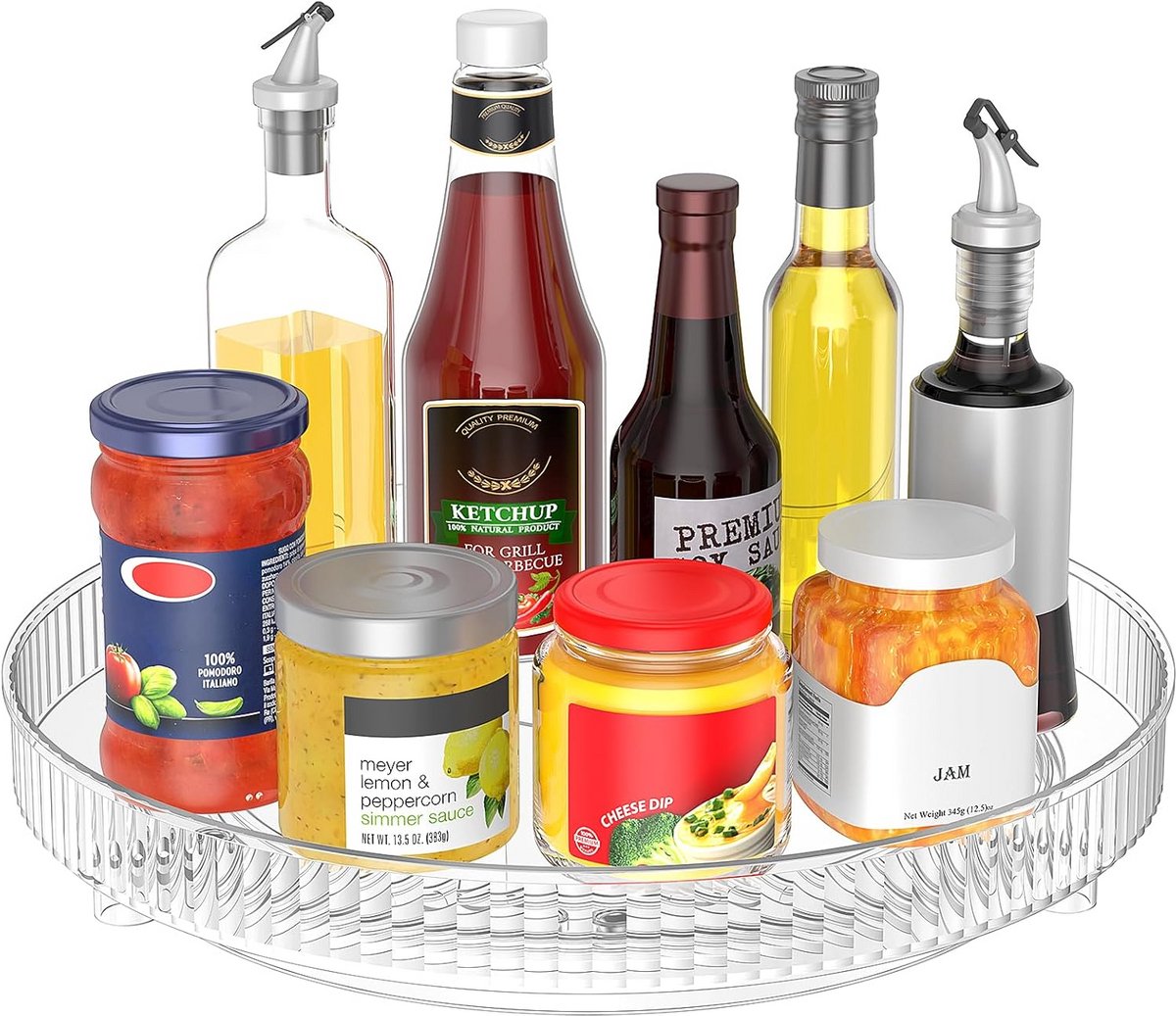 Draaibare Plateau voor Koelkast of Keuken - 360° Organizer voor Kruiden en Flessen - 24 cm