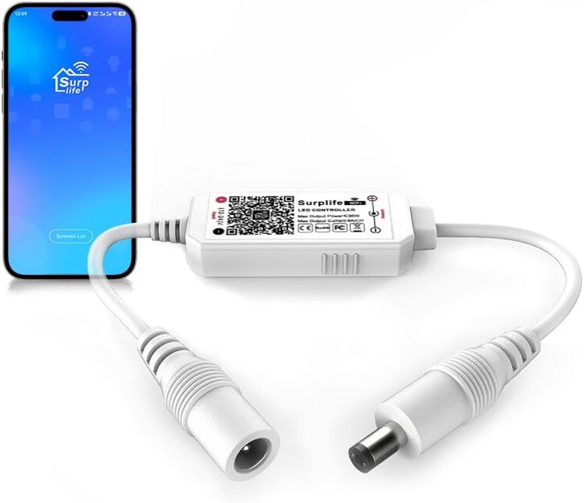 Wifi LED Strip Controller voor Koudwit en Warmwit (App / Afstandsbediening)