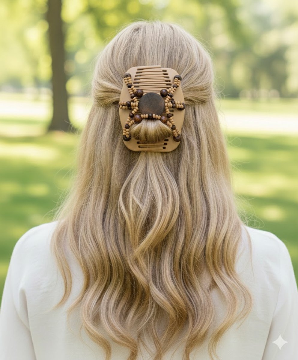 Haarkammen - dubbel - met kralen - haarclip - dubbele kam - kralen - haarclips dames -