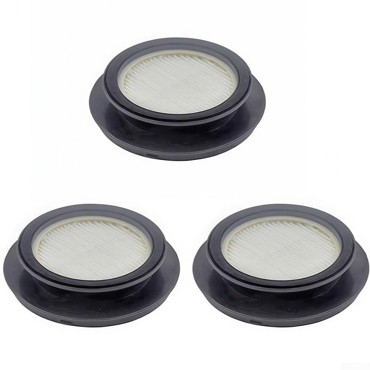 Deze 3-delige vervangingsfilterset is Geschikt voor de draadloze stofzuigers SunSare X7A en Fieety, is ontworpen om stof en fijnstof op te vangen en kan snel en zonder gereedschap worden geïnstalleerd.