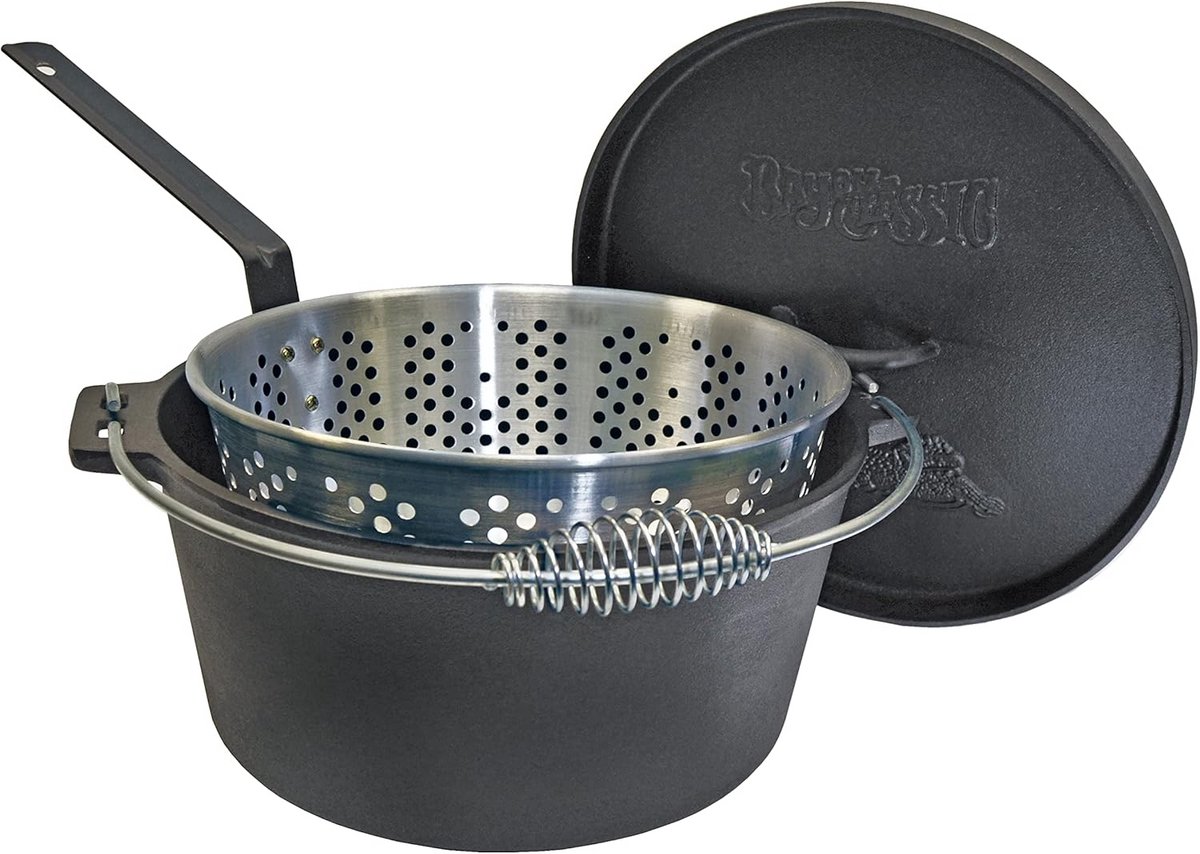 Gietijzeren Dutch Oven met Mand - 8,5 Inch Vierkant