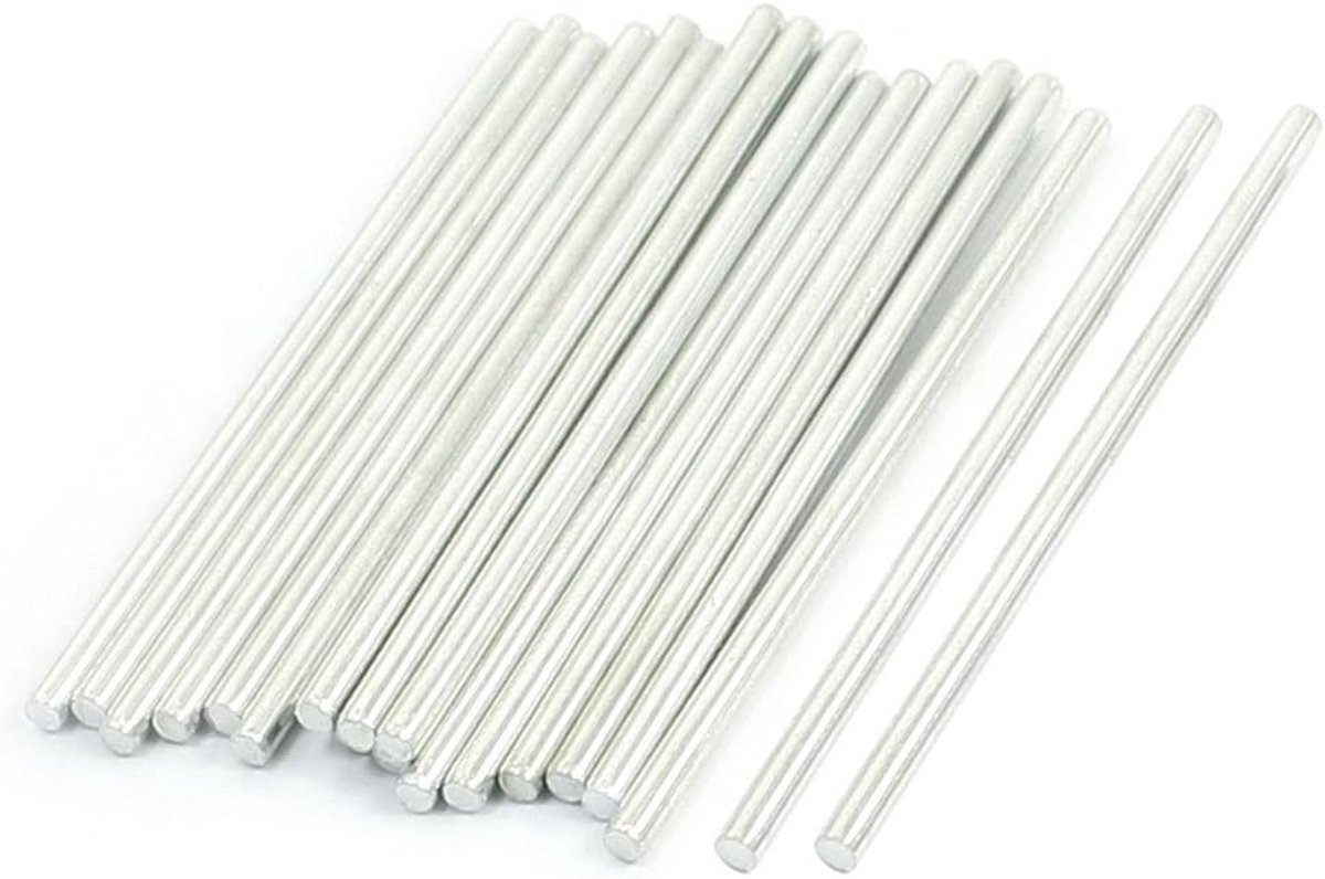 20 Stuks RVS Ronde Staven 2mm Diameter 50mm Lengte voor Modelbouw