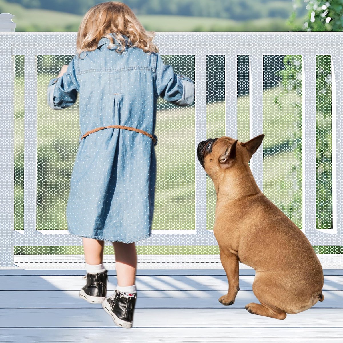 Stair Safety Net, Children's Safety Net, Stair Railing Safety Net, Stair Handrail Fence, Stair Net, Safety Net, Baby Balcony Net, Safety Net for Stairs (3 m x 90 cm)