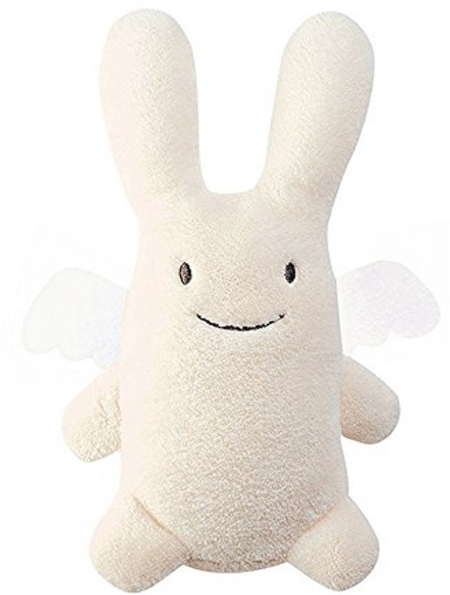 Muziek Knuffeldier Engelkonijn - 24 cm Hoog - Ideaal Geboortegeschenk - Machinewasbaar - Kleur Ivoor