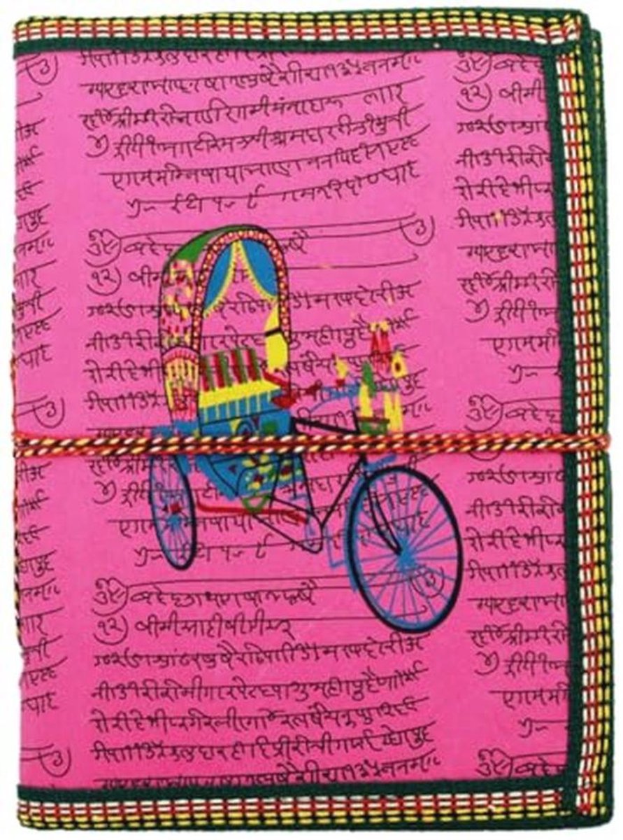 Vintage Draagbaar Dagboek 'On The Go' met Schroefdraad Sluiting