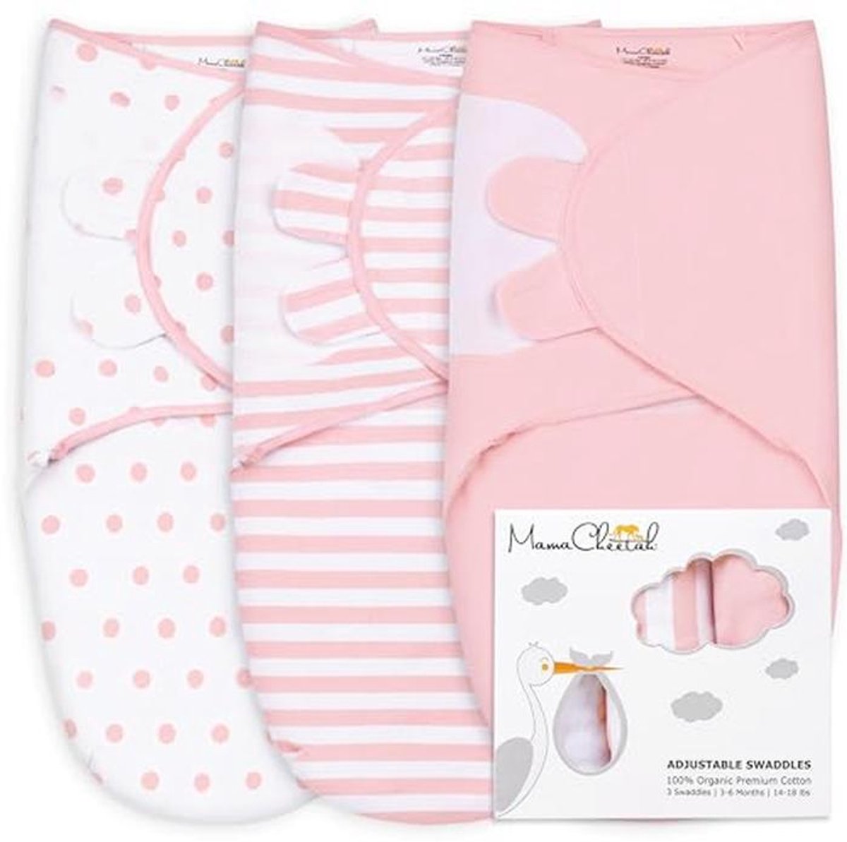 Wikkeldeken voor baby's - Biologisch katoen, Inbakeren voor Pasgeborenen, Veilig en Comfortabel (0-3 maanden)