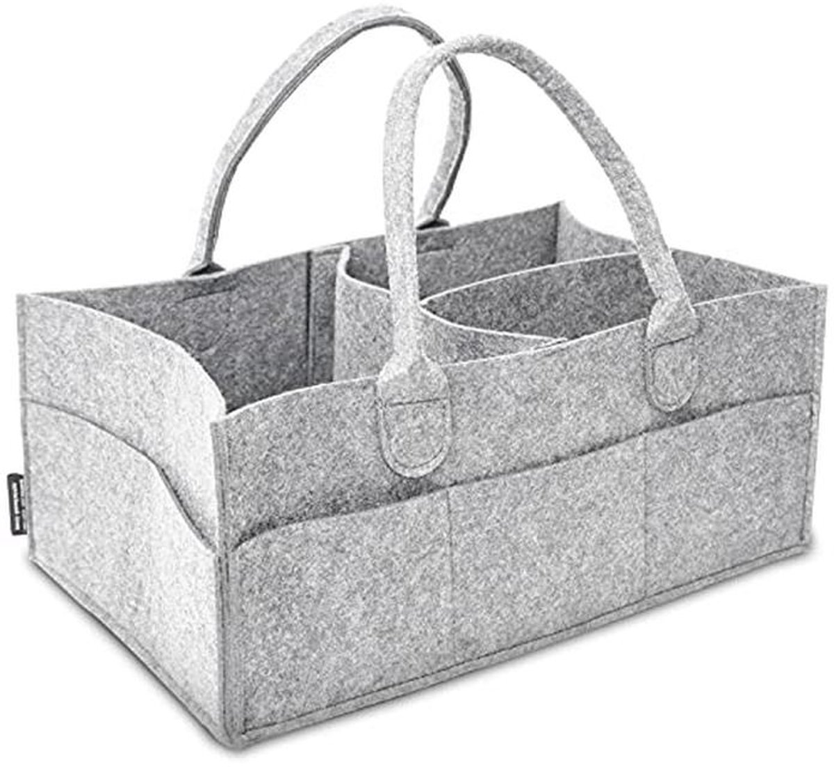 Multifunctionele Vilten Luiertas XL voor Baby's - Organizer Tas Lichtgrijs 40x26x17 cm