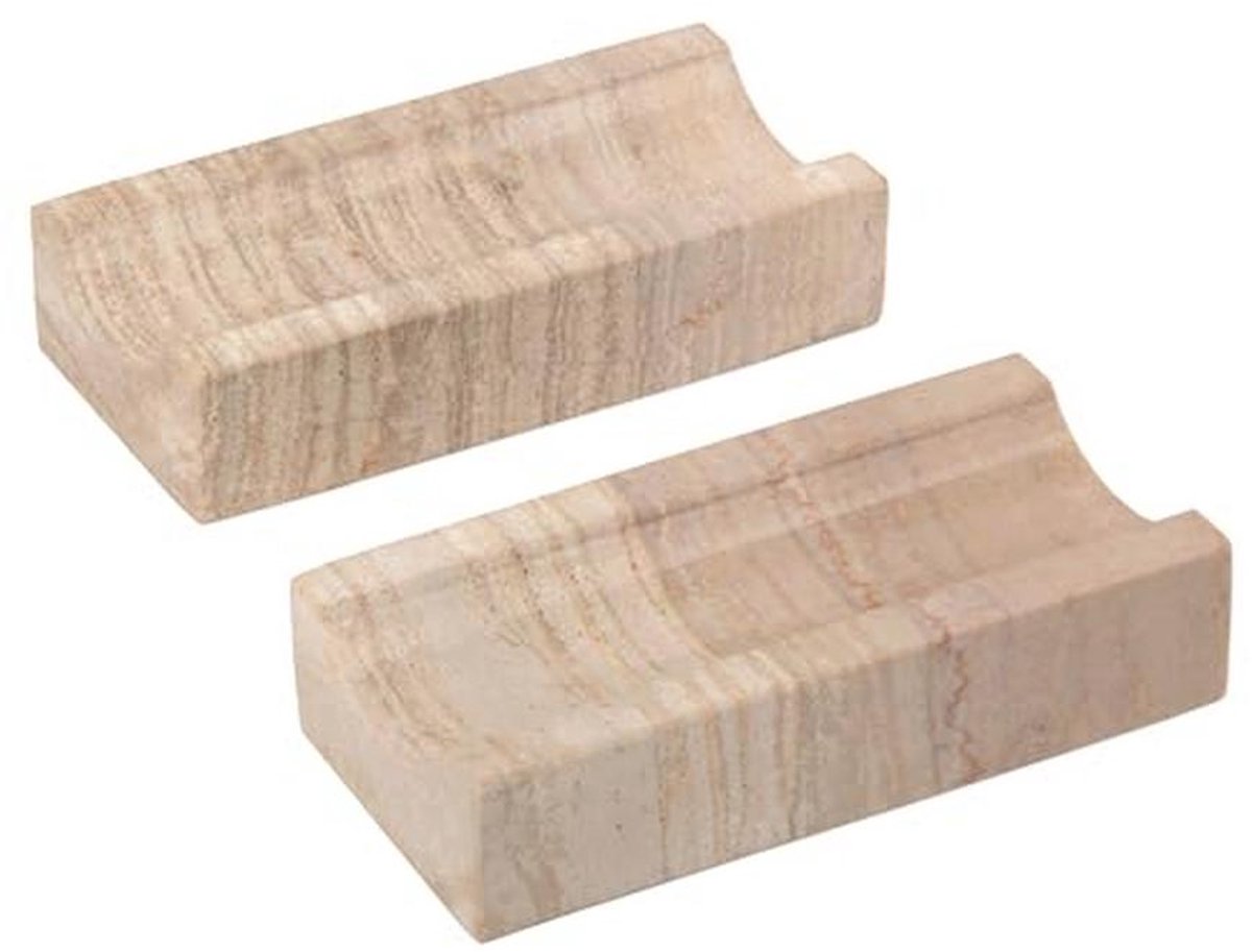 Deegrolhouder van Natuurlijk Marmer - 2 Stuks voor Bakplezier