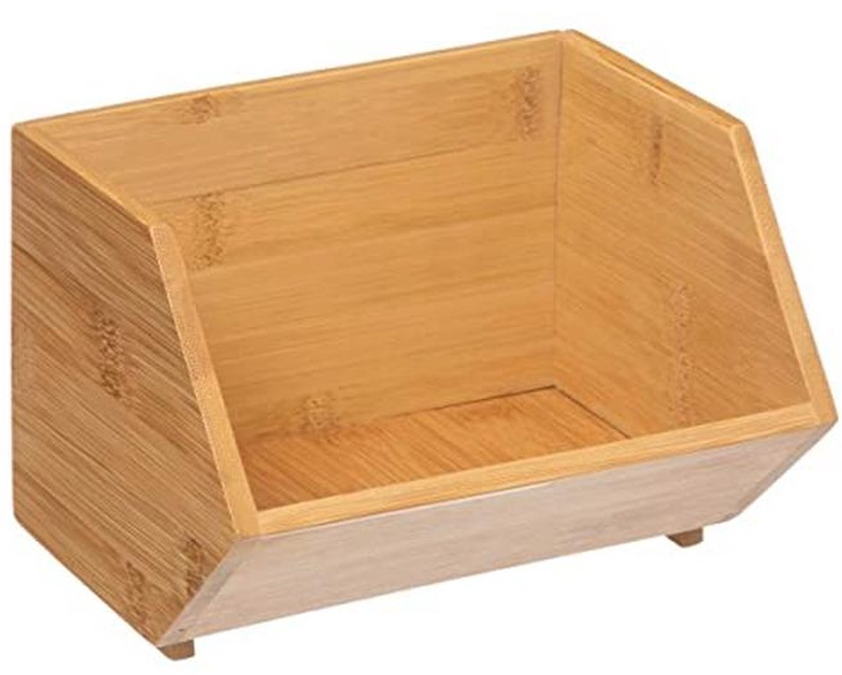 Stapelbare bamboe organizer voor een opgeruimd interieur