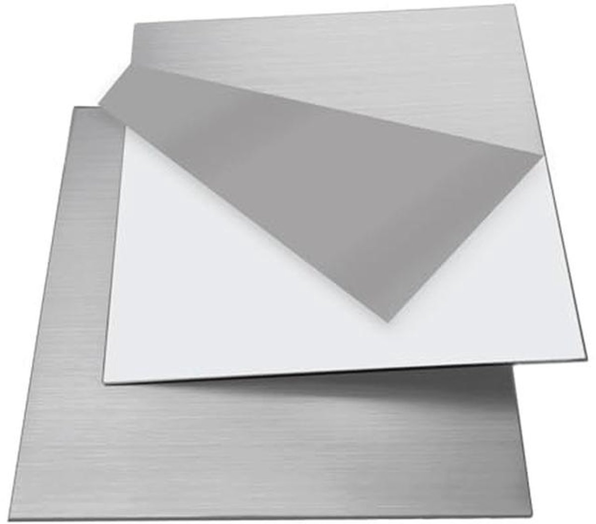 304 Roestvrij Stalen Platen 15cm x 15cm, 0.8mm Dikte voor DIY en Modelbouw