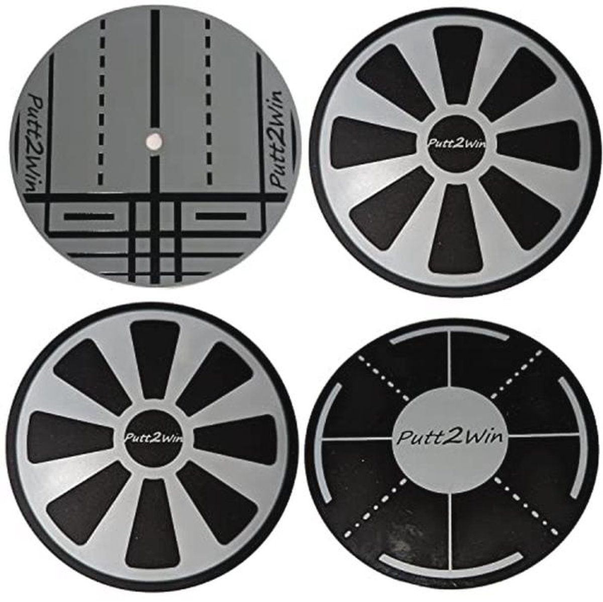 Golf Putting Spiegel Set met 3 Doelen voor Precisie Oefening