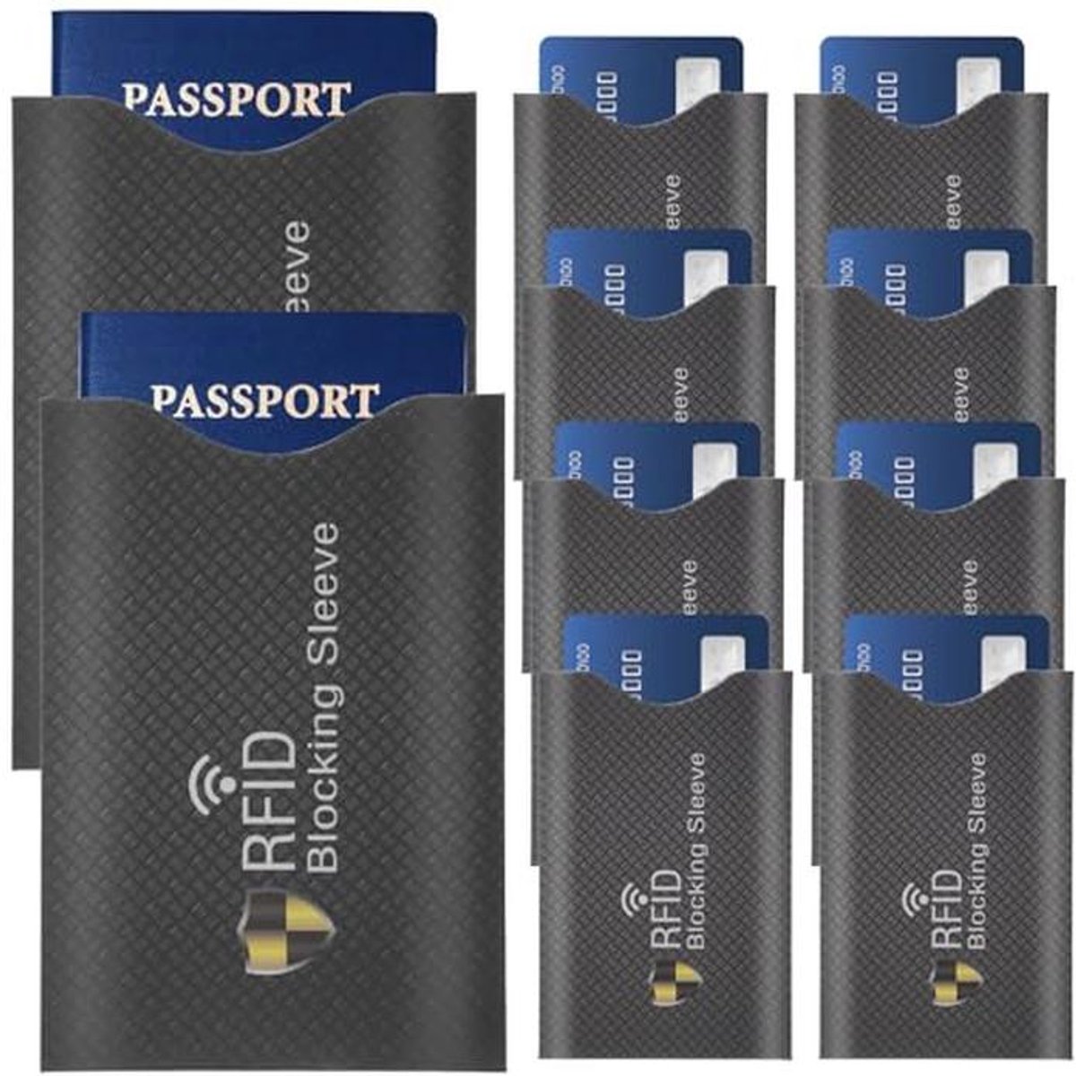 10 Pcs Reizen RFID Blokkerende Mouwen en Enveloppen Set voor Identiteitsdiefstal Preventie
