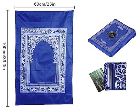 Draagbare Polyester Reisgebedsmat met Kompas - Ideaal voor Moslim Reizen en Ramadan van Merkloos — afbeelding 5