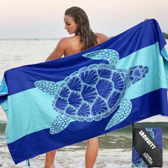 Grote strandhanddoek, 100 x 220 cm, microvezel, zandwerend, sneldrogend Grote strandhanddoek, 100 x 220 cm, microvezel, zandwerend, sneldrogend