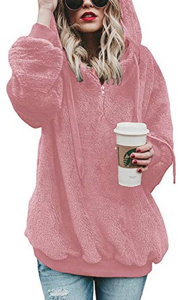 Heren Dames Hoodie Capuchonpullover Teddy Fleece Sweatshirt