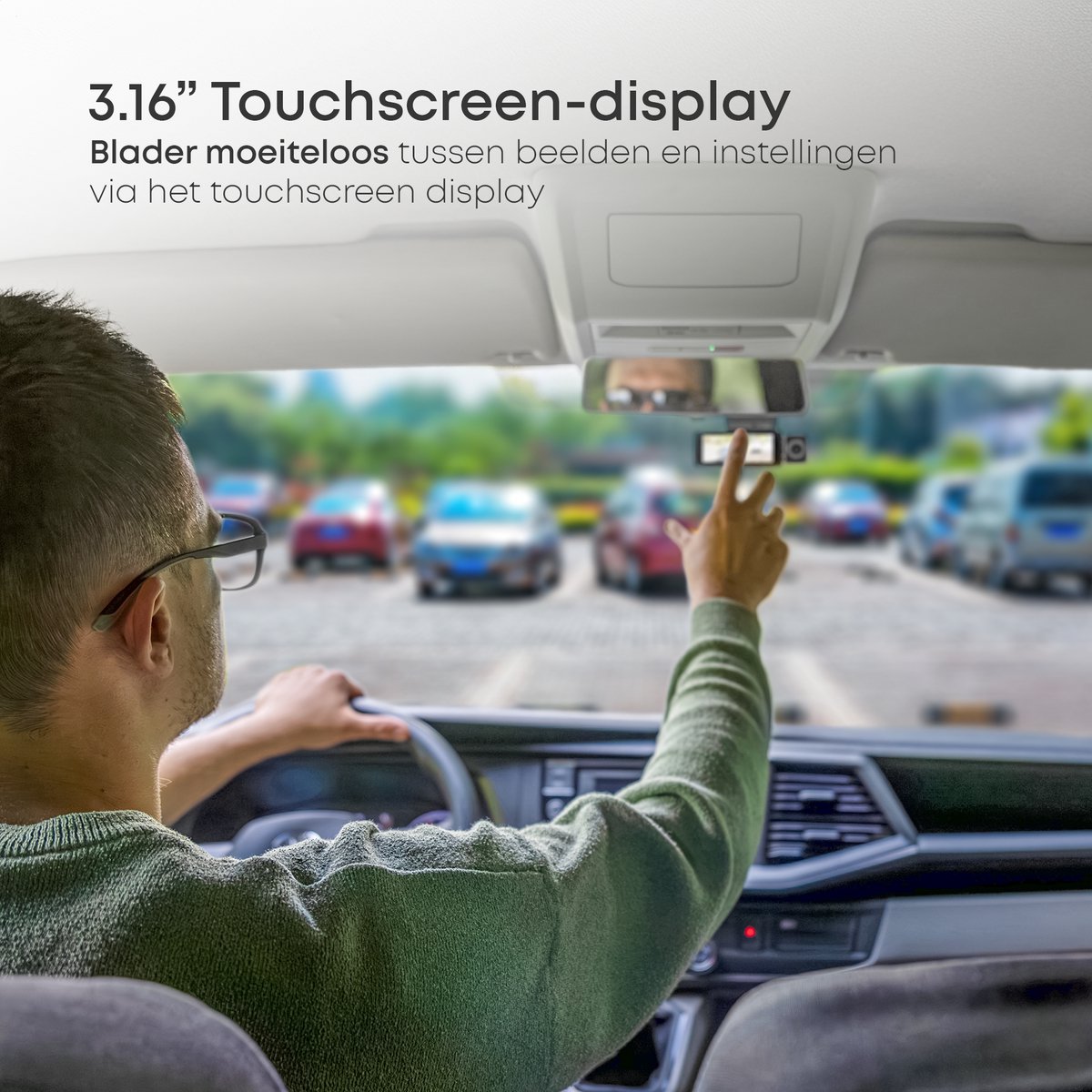Norva - Dashcam voor Auto 3 in 1 - 4K Ultra HD - Voor en achter + binnen camera - Wifi & GPS - Nachtzicht - Besturing via app - 170 graden kijkhoek - G-sensor - loop recording - Incl. 64GB SD-kaart – foto 7