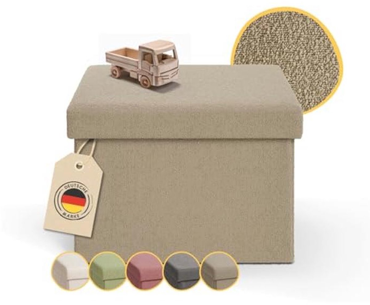 Opbergbank met opslagruimte - Kinderbankje - 41x31cm - Zitzak - Opbergpoef - Speelgoedopslag - Klein sofa
