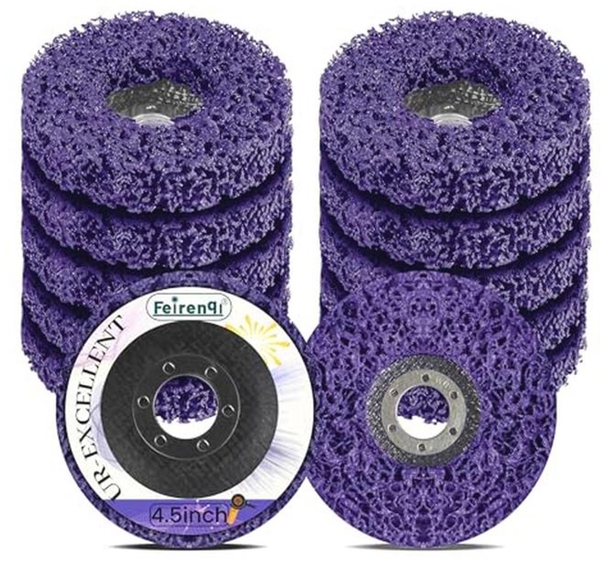 Strippen Wiel 12 Stuks - 4-1/2" x 7/8" Inch voor Haakse Slijper - Verf, Coating en Roest Verwijderen
