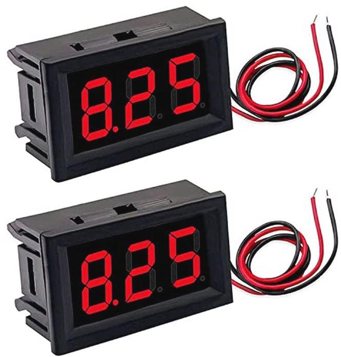 Digitale Spanningsweergave 0,56" LED Voltmeter 2 Stuks DC 4.5V-30V