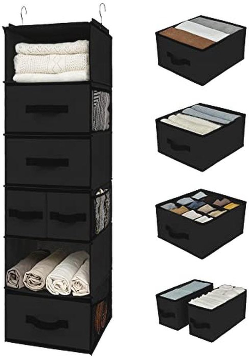 Hanging Organizer met 6 Compartimenten - Kleding Organizer voor Kasten
