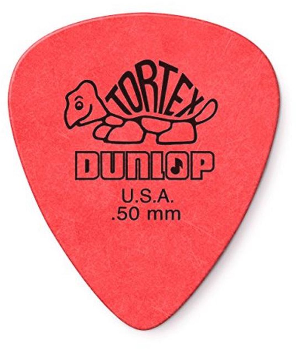 Tortex Plectrums Rood 0.50 mm - 12 Stuks