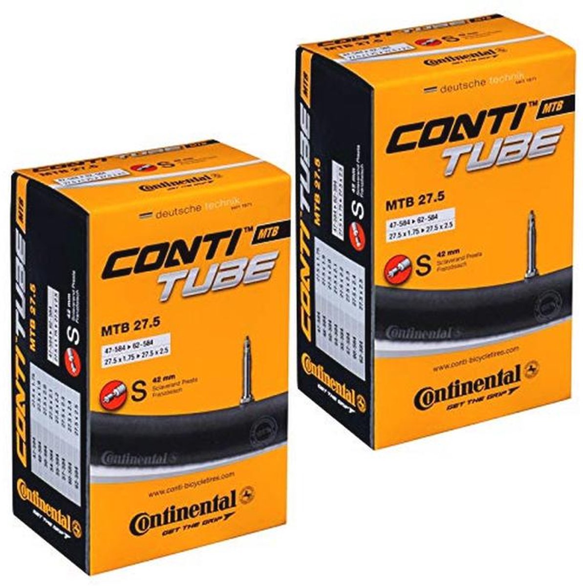 MTB 27,5" x 1,75-2,5 Binnenbanden met Presta Ventiel (Paar)