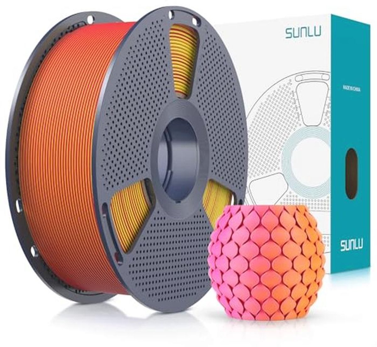 Mat PLA-filament met twee kleuren, 1,75 mm, Filament voor 3D-printer met kleurverloop, 1 kg