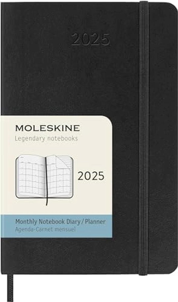 Zachte Pocket Maandplanner voor 12 Maanden 2025 - 3,5 x 5,5 Inch