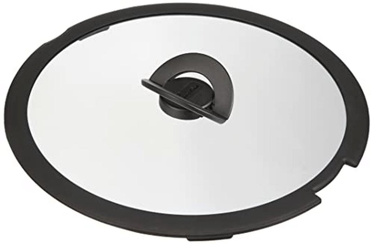 Inductieglasdeksel voor Pannen - 28 cm, Ruimtebesparend en Multifunctioneel