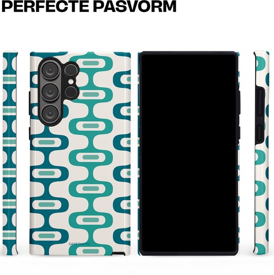 Casetastic Hoesje Geschikt voor Samsung S23 Ultra - Stijlvolle Beschermende Duo-layer Case - Vormen vibe