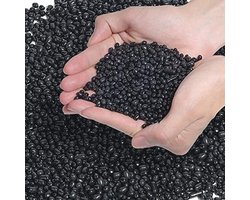 Kristal Grind Kwartsglas Chips voor Terrarium en Aquarium Decoratie - Zwart 450 g