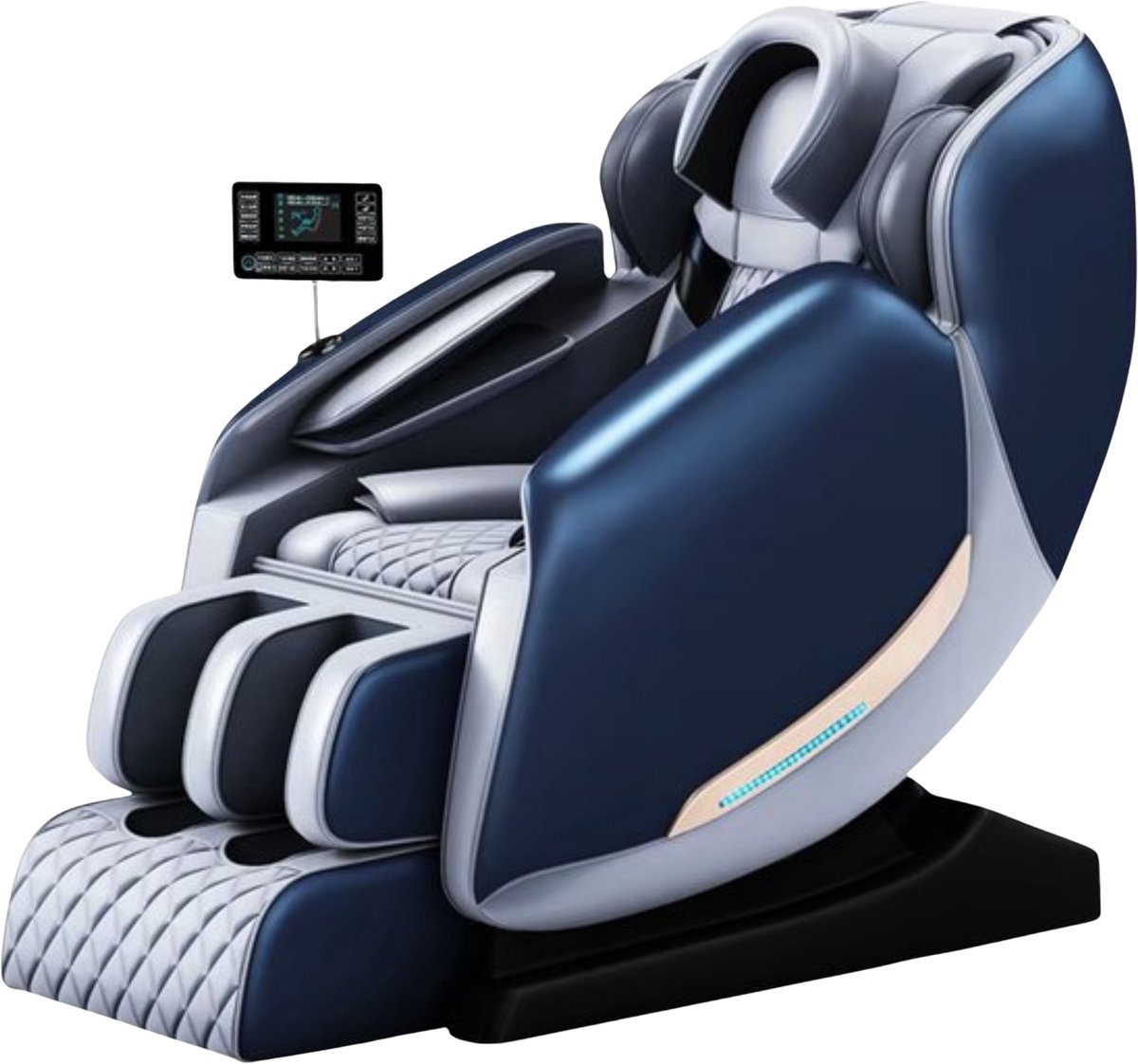 Relif™ Massagestoel Rustpunt - Blauw- Compact model - 16 Rollers & 14 Airbags - Surround Sound - Massage stoel - Massagestoel Elektrisch - massagestoel - Massage apparaat