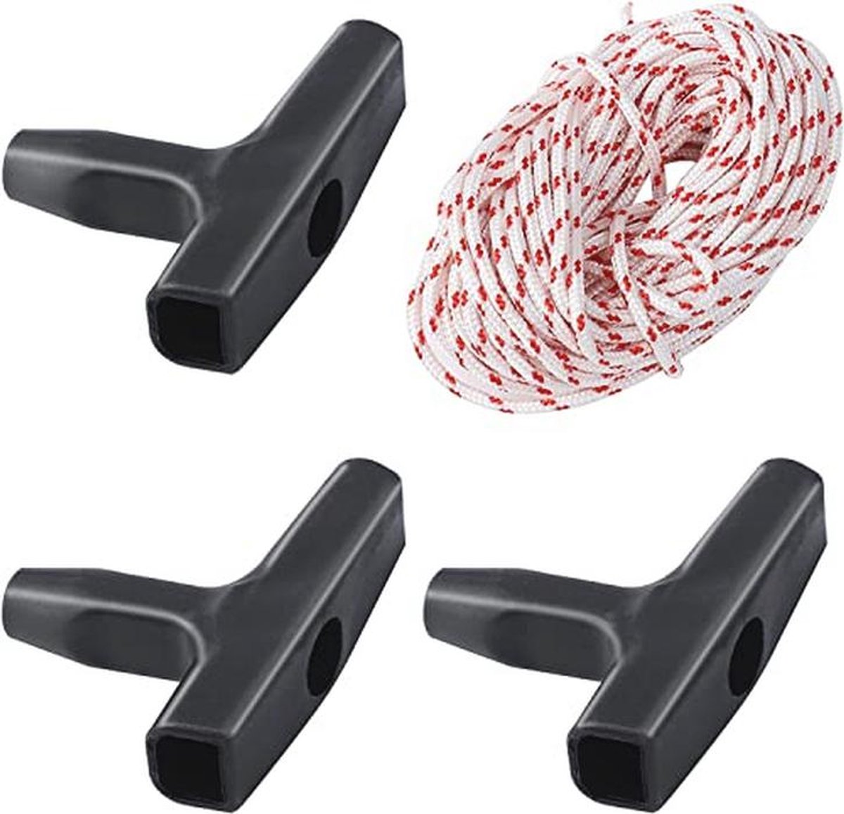 Starter touw 10 meter 3,0 mm trekkoord met handgrepen voor grasmaaier, kettingzaag, trimmer en motoronderdelen