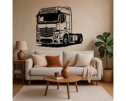 BR2Laser Mercedes-Benz Actros – Wanddecoratie – Lasergesneden Hout – Vrachtwagen kunst– 75 cm hoog