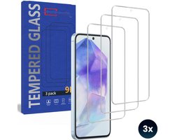 3 Stuks Screenprotector geschikt voor Samsung Galaxy A54 - Gehard Beschermglas - Tempered Glass Screen Cover -Eenvoudige installatie
