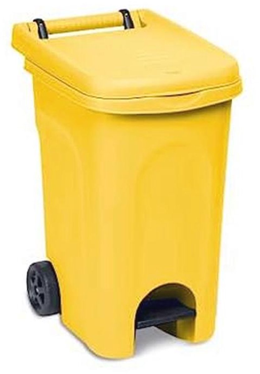 Eco Afvalemmer voor Pedalen 60L - Geel