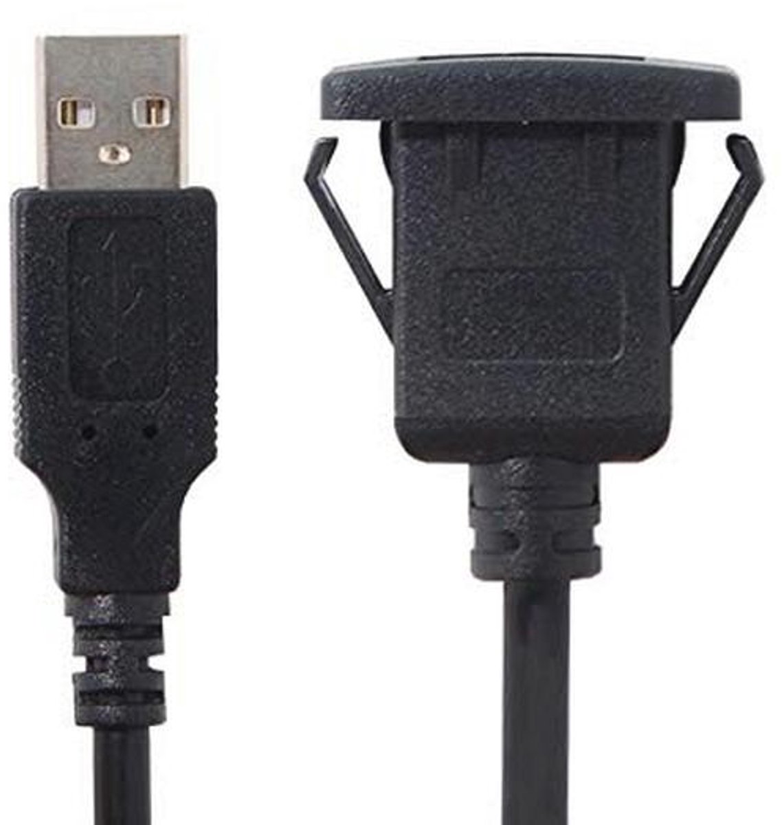 Waterdichte 1m USB 2.0 Extension Latch Mount AUX-kabel voor Dashboard