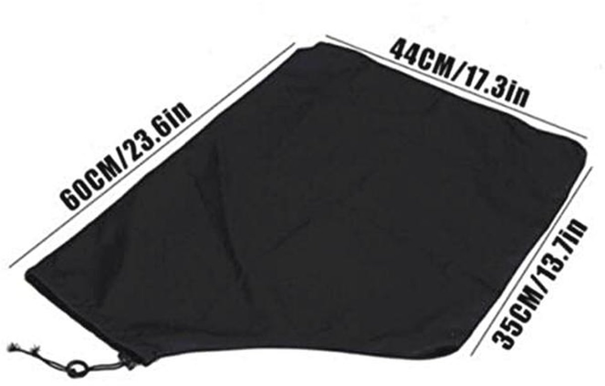 Vervangende stofzuigerzak voor bladblazer - 35 cm universele opvangzak, zwart