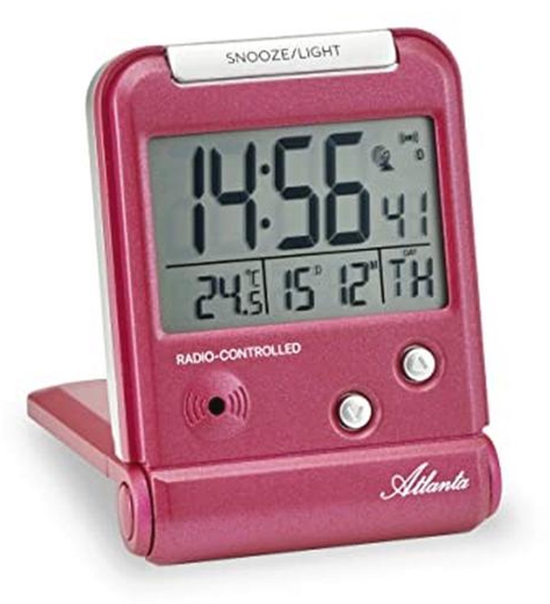 Draadloze wekker met LCD-display en temperatuurfunctie, ideaal voor reizen